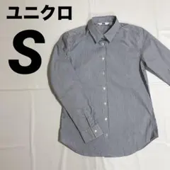 UNIQLO ユニクロ スーピマコットンストレッチストライプシャツ 長袖 S