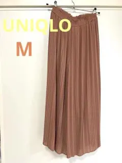 UNIQLO ピンク プリーツパンツ ゴム　送料込み　匿名　ピンクベージュ　M