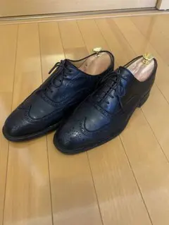 REGALウィングチップ ブラックレザー ドレスシューズ25.5