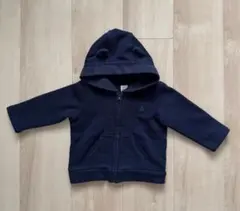 BABYGAP ベビーギャップ　6-12m　70　ネイビー　くまパーカー