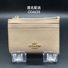 コーチ キーケース付きコインケース パスケース カードケース レザー ベージュ