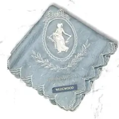 新品　WEDGWOOD 刺繍ハンカチ 水色