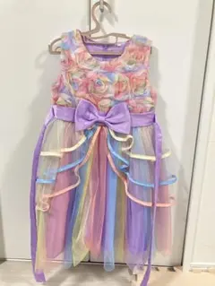 虹色 チュールドレス（リボン付き）