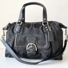 【ほぼ新品】COACH キャンベル シグネチャー サッチェル ショルダーバッグ