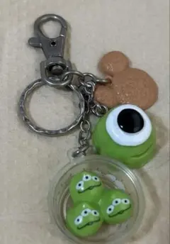 ディズニー　パークフード　キーホルダー　リトルグリーンまん