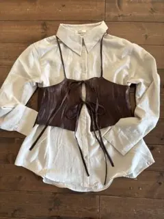 earth music&ecology 長袖シャツ・ビスチェトップスSET