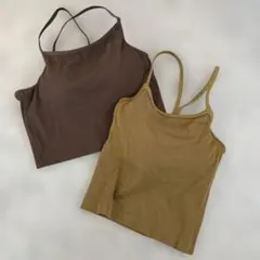 UNIQLO リブ編みキャミソール2点セット