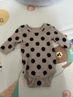 ドット柄 長袖ロンパース 70cm 2枚セット