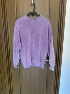 BAYFLOW パープル クルーネック ニット
