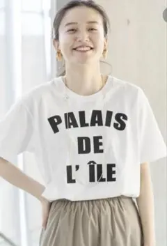 IENA イエナ　PALAIS DE LILE Tシャツ ホワイト　ロゴT