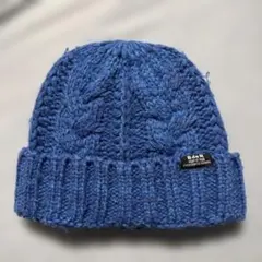 BdeR ニット帽 青 M52-55