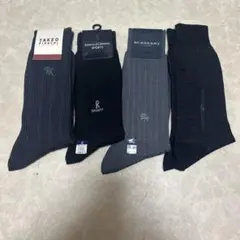 4枚BURBERRY とスポーツソックス 25-26cm グレー