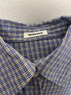 WATER BACK. 長袖シャツ 青と黄色のチェック