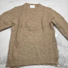 INHERIT ベージュニットセーター