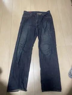 EDWIN ストレートデニム 34X33 ダークブルー