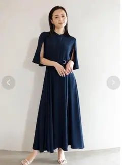 【タグ付き】anuansスリットスリーブフレアワンピース