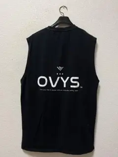 OVYS　デカロゴプリントノースリーブ　/S　ブラック　トレーニング　ストレッチ