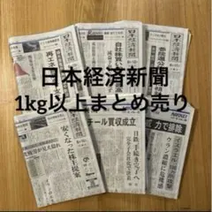 日本経済新聞6〜7日分　新聞紙　古新聞　1kg以上まとめ売り