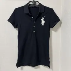 Ralph Lauren ポロシャツ ビッグポニー 短丈 黒y2k swag - メルカリ