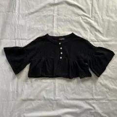 COMME CA ISM 黒 カーディガン 130cm ショート丈