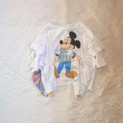 【美品】disney ミッキーマウス 50周年記念 リメイクフリルTシャツ　古着のサムネイル