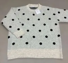 on:nue ドット柄アイボリーセーター Fサイズ