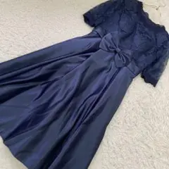 《美品》 EighESTAR Dress ドレスワンピース ネイビー F レース