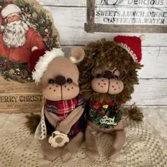 ❤️ラブラブペア56❤️まるめソックライオン❤️ソックモンキー・ソックアニマル❤️