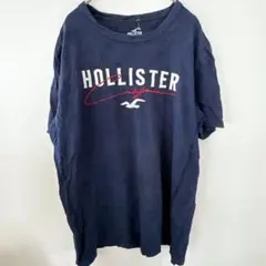 HOLLISTER ホリスター Tシャツ 半袖 ロゴ L 紺 綿 ユニセックスのサムネイル