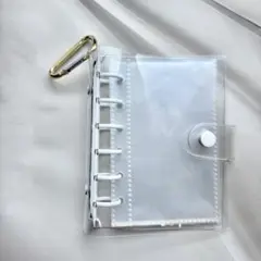 新品　A7 リフィル付きシール帳 ホワイト クリアバインダー＋リフィル10枚　白