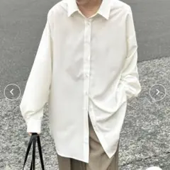 select MOCA UVカットオーバーサイズシャツ　オフホワイト