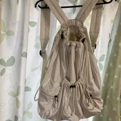 honeys ベージュ　ドローストリングバックパック　ナイロン軽量　リュックのサムネイル