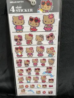 正規品　日焼け　ハローキティ　サンリオキャラクター シール　4サイズステッカー