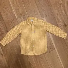 モンベル　mont-bell チェック柄ボタンダウン長袖シャツ 100