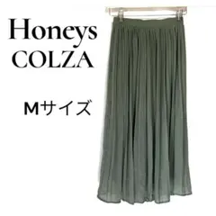 COLZA ハニーズ プリーツフレアースカート M モスグリーン ウエストゴムのサムネイル