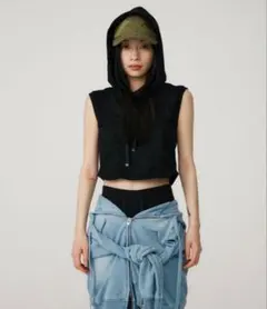 BEEDEN VEST STUDS HOODIE 白 フーディーベスト y2k - メルカリ