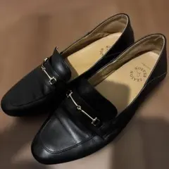 や*ま様 ブラックローファー ゴールド金具付き