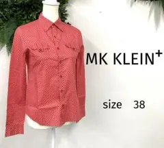 ♧MK KLEIN⁺　トップス　シャツ　38　レッド　ドット柄　レディースのサムネイル