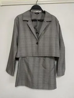 【Maa★様】グレー チェック柄 セットアップ