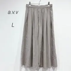 アーヴェヴェ ワイドパンツ ガウチョパンツ リラックス ウエストゴム 大きめ