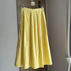 バナナリパブリック フレアロングスカート イエロー S 試着のみ