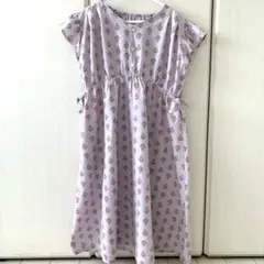 セラフ　総柄ラベンダーワンピース