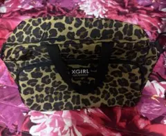 XGIRL ヒョウ柄 ショルダーバッグ、紐なし