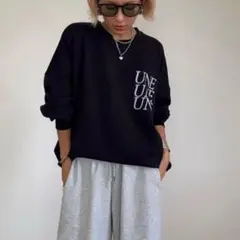 しまむら　annaさん　コラボ　スウェット　黒