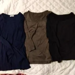 vandash ネイビー 長袖 Tシャツ　エム　3枚セット