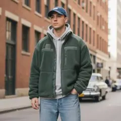 USA古着ECWCSフリースジャケットGENⅢLEVEL3米軍公式実物グリーンL