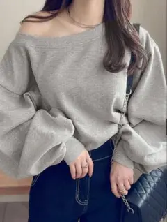 GRL オフショルダースウェットトップス[pm392]