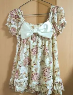 当時品　LIZ LISA　パワーネット　花柄 レーストップス チュニックのサムネイル
