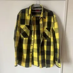 Levi's ネルシャツ イエロー ブラック チェック Mのサムネイル