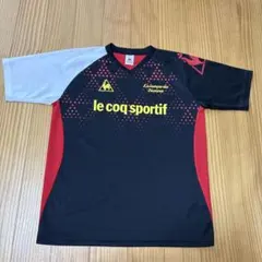 le coq sportif 半袖シャツ 黒/赤/グレー